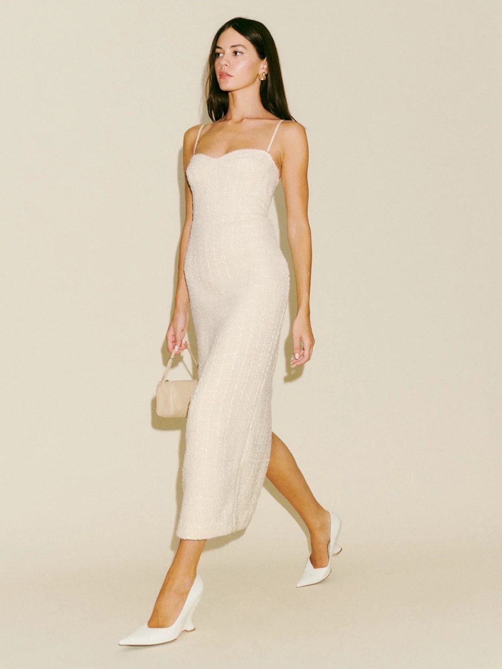 Reformation Lakia Dress Ivory - Size 6